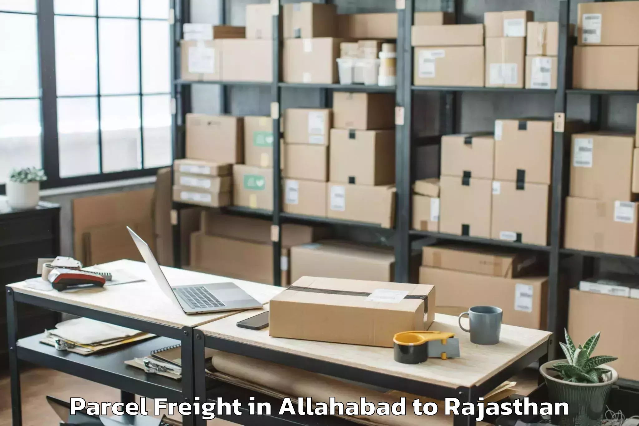 Top Allahabad to Madanganj Kishangarh Parcel Freight Available